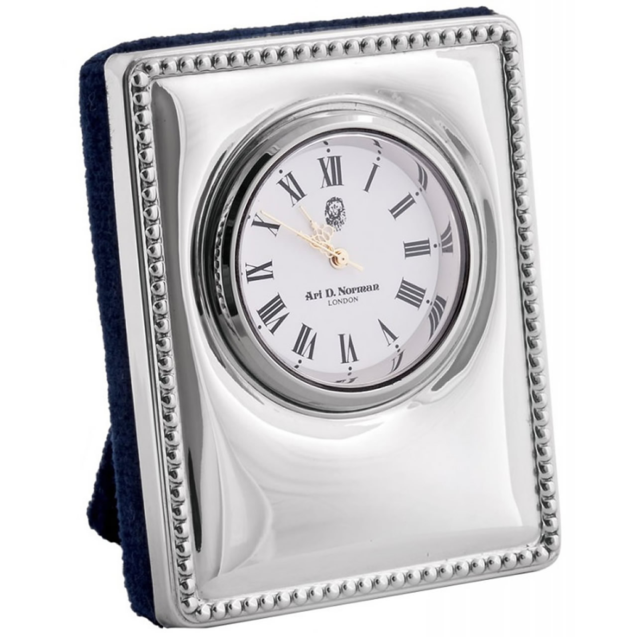 sterling-silver-beaded-pattern-quartz-clock-with-blue-velvet-back