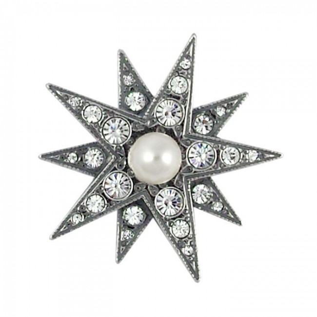 Silver star brooch new arrivals