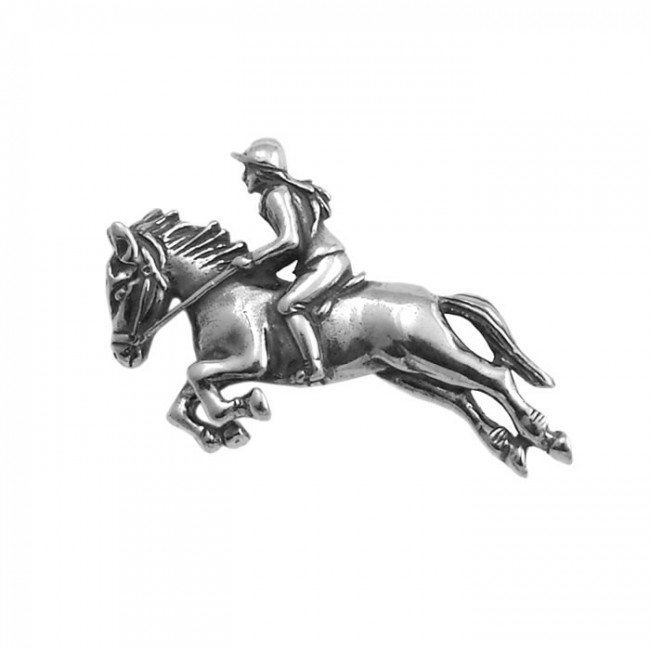 Horse racing brooch top