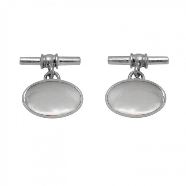 Silver mother hotsell of pearl cufflinks