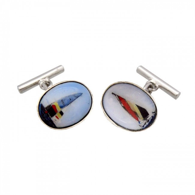 Yacht cufflinks on sale