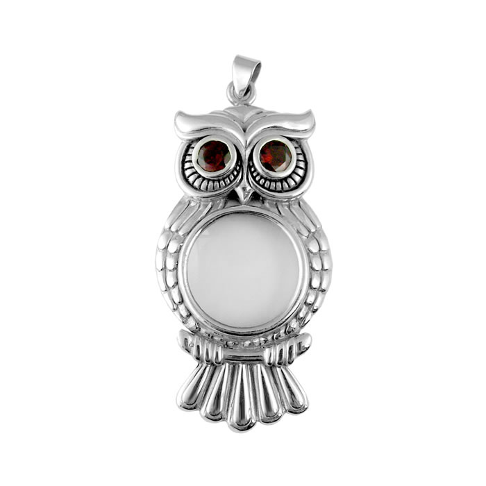 Sterling Silver Owl Pendant