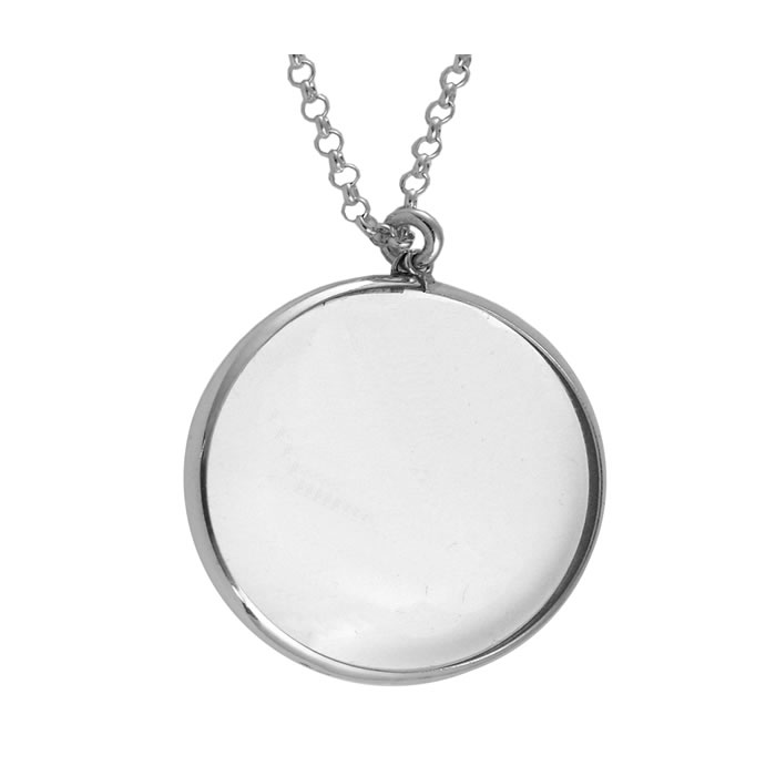 Sterling Silver Plain Magnifying Glass Pendant - Magnifying Glass Pendant Australia Sterling Silver Plain Magnifying Glass Pendant - Magnifying Glass Pendant Australia
