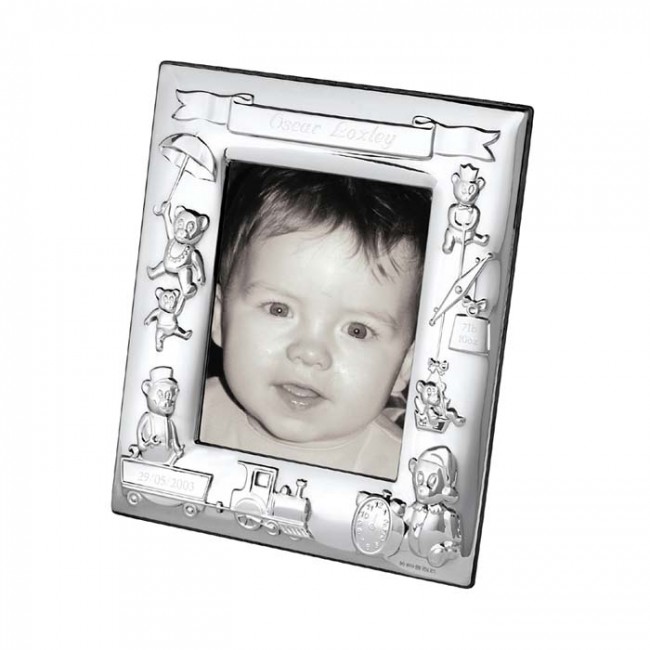 Silver christening frame 2025