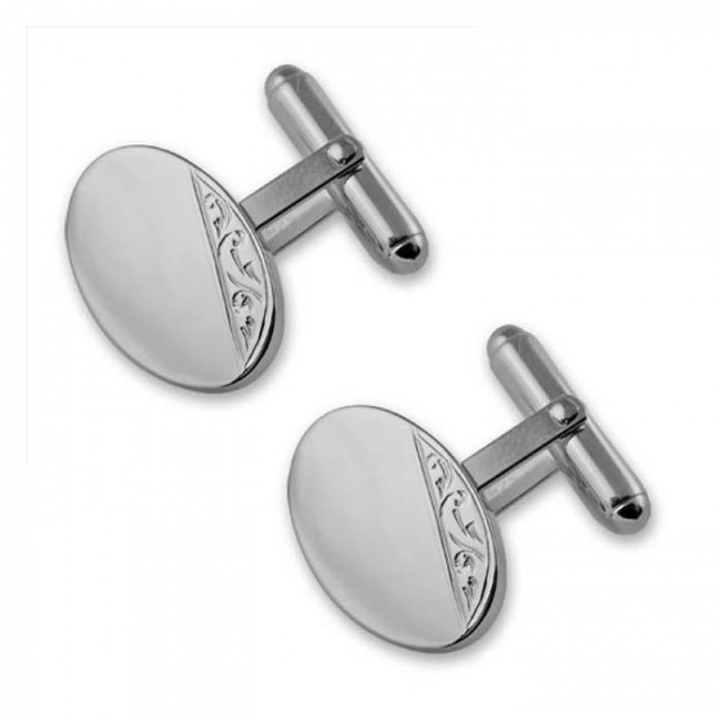 Solid silver cufflinks engraved store