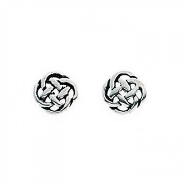Celtic stud earrings silver on sale