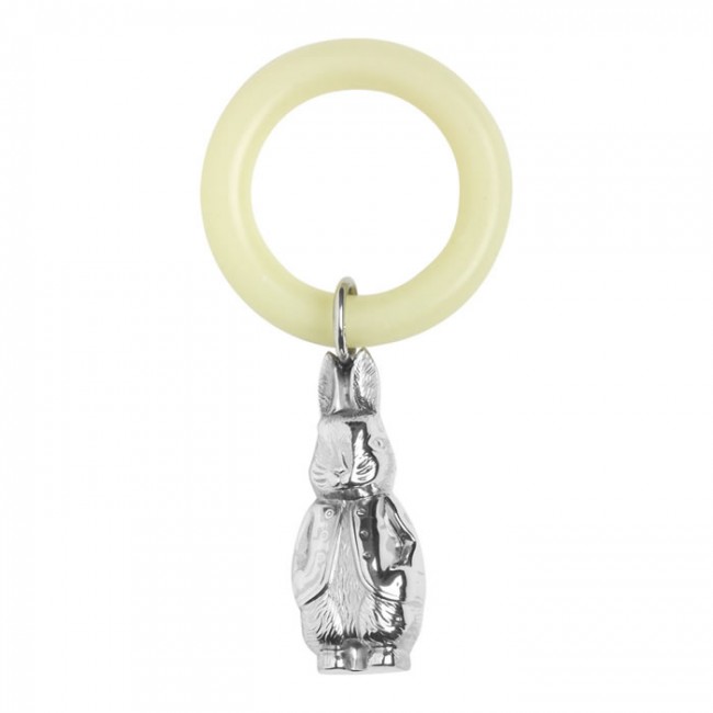 Sterling silver rabbit discount ring
