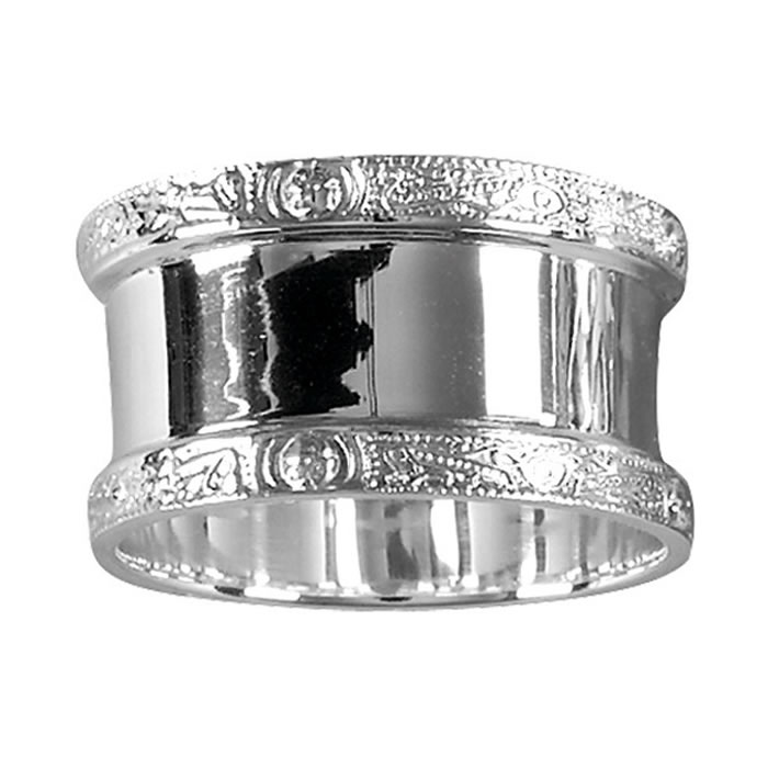 Sterling Silver Celtic Patterned Napkin Ring