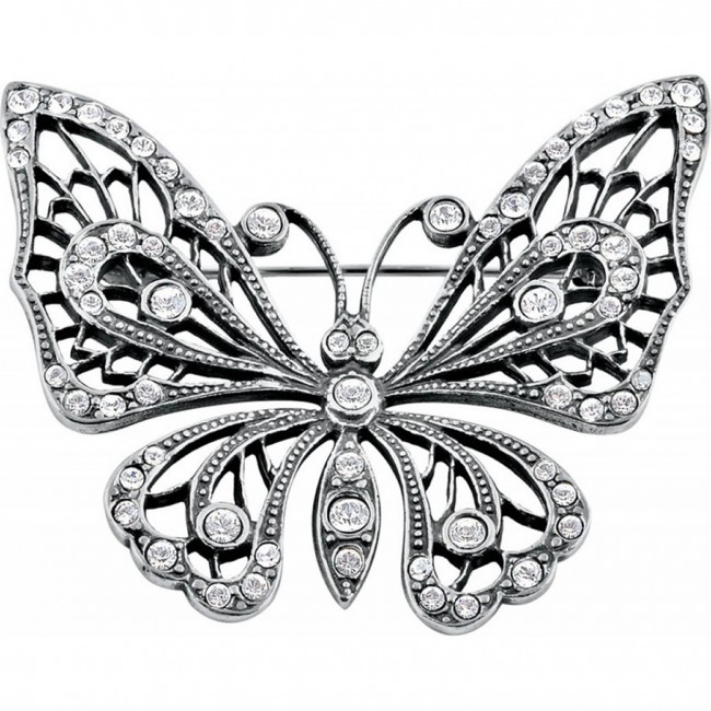 Sterling silver butterfly brooch sale