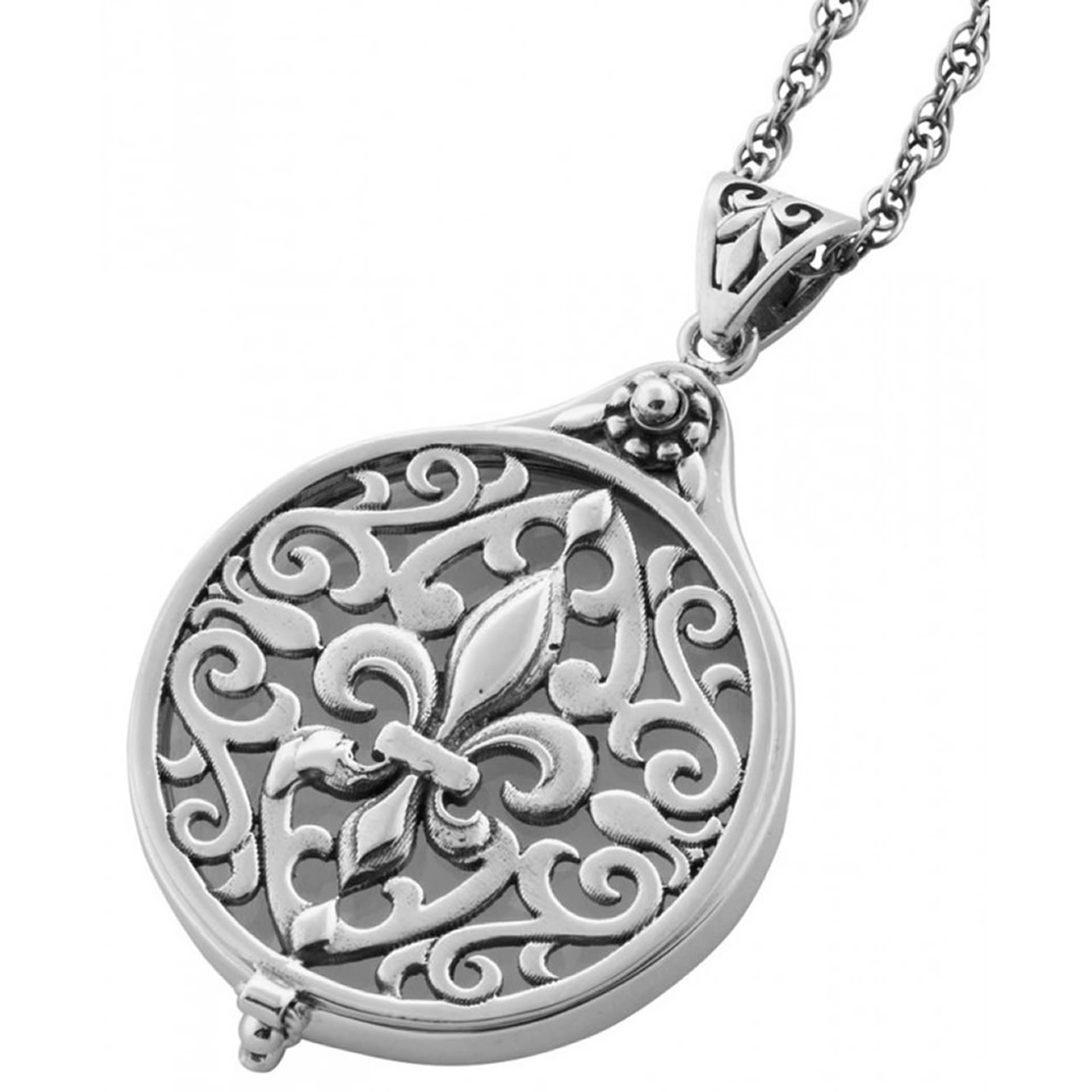 Sterling silver magnifying glass pendant clearance