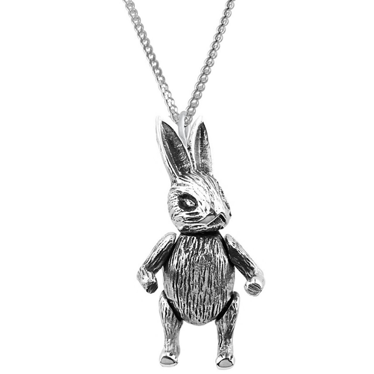 Sterling Silver Moving Rabbit Pendant