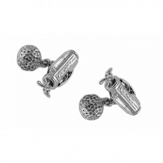 Sterling silver discount golf cufflinks