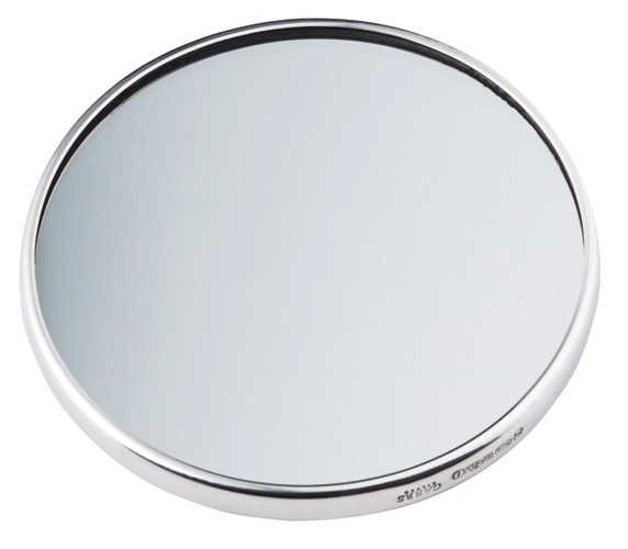 Handbag Mirror in Sterling Silver Plain