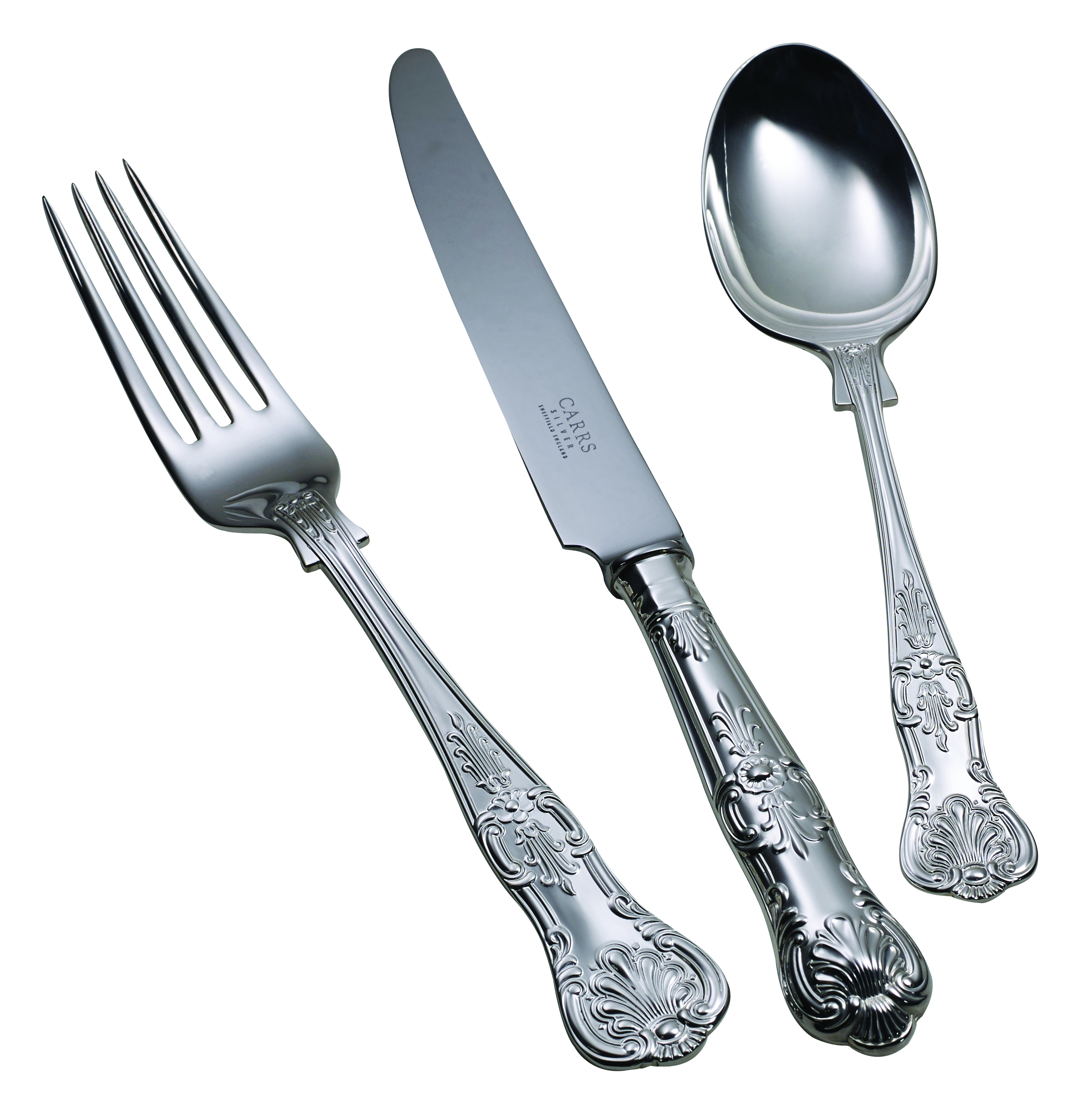 Children’s Sterling Silver Cutlery Set Queens Grip