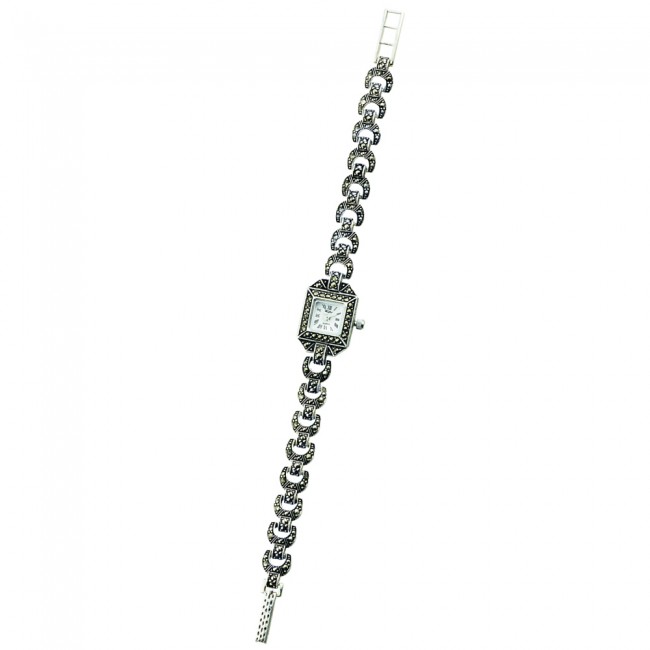 Silver marcasite watch store