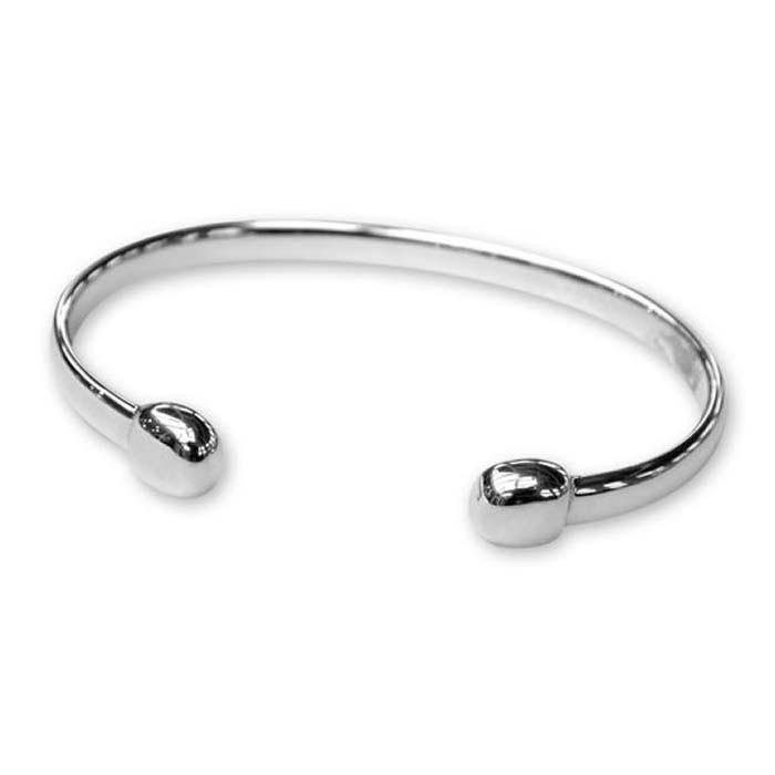 Sterling Silver Men's Torque Bangle