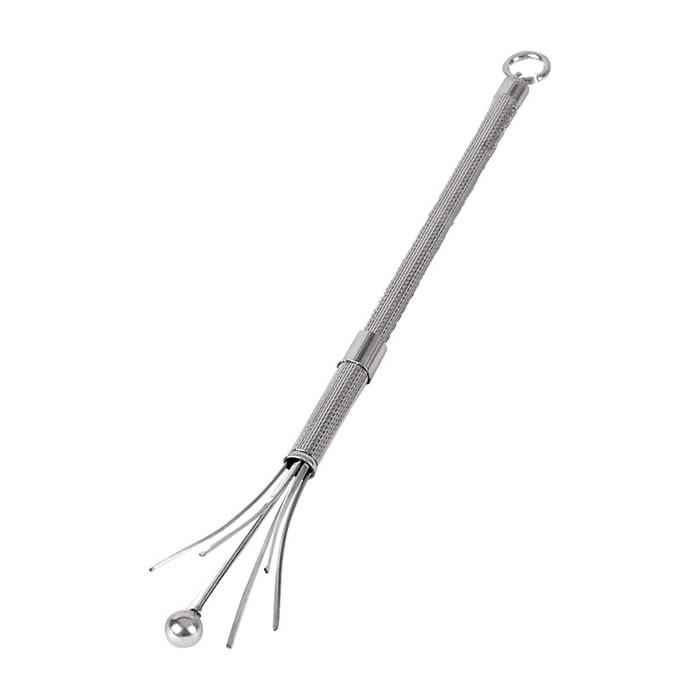 Silver Swizzle Stick Textured