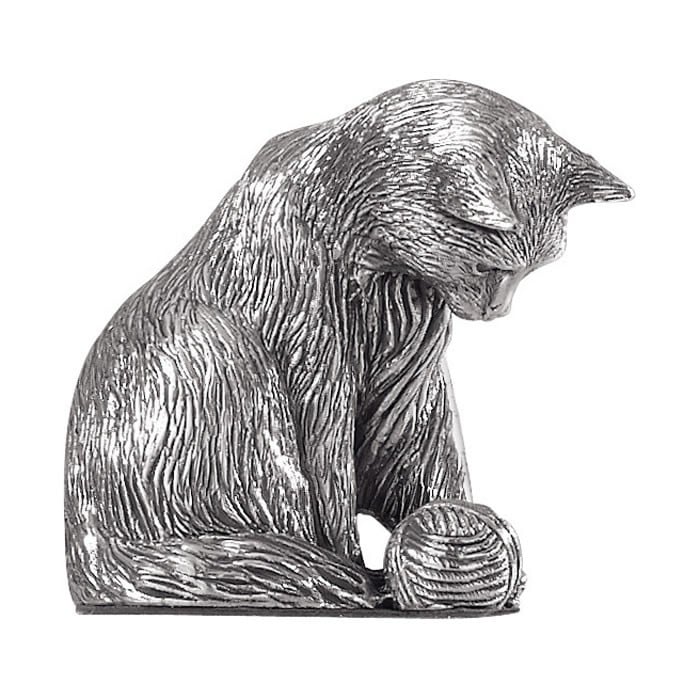 Silver cat statue sale