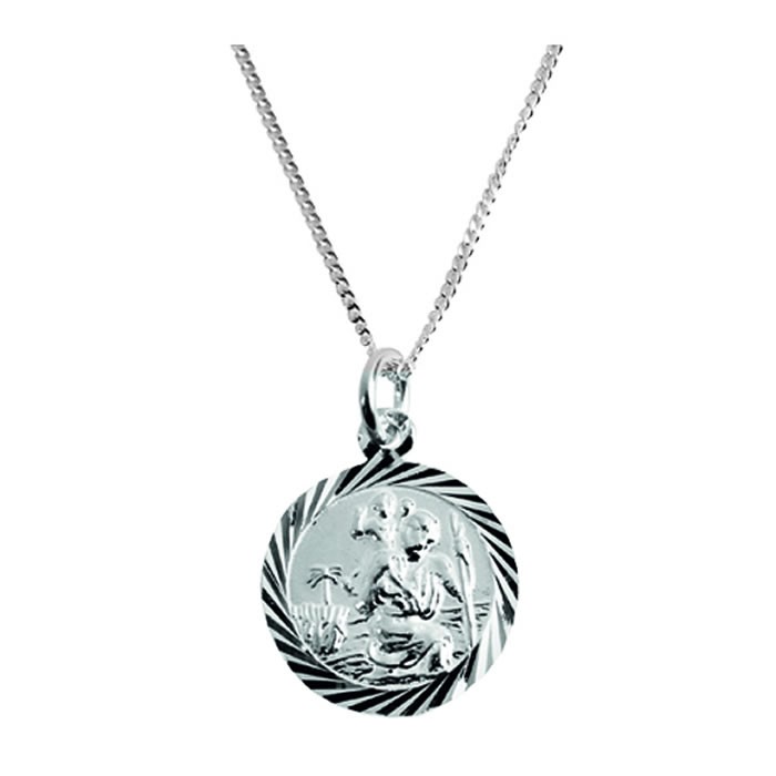 Sterling Silver St. Christopher Medal, Necklace, 18 inches | Mardel