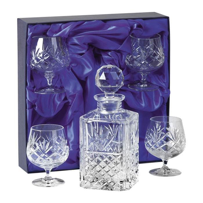 CG Crystalite Lead Free Single Brandy Glass in Silk Lined Presentation Box 