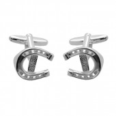 Sterling Silver Horse Shoe Simple Cufflinks