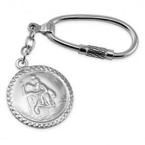 Sterling Silver St Christopher Keyring