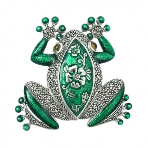 Sterling Silver Art Nouveau Frog Brooch