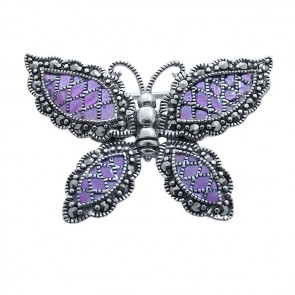 Sterling Silver Art Nouveau Style Butterfly Brooch