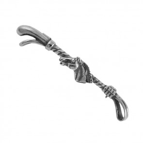 Sterling Silver Horse Head Riding Crop Brooch