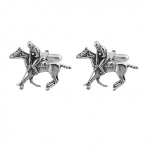 Sterling Silver Horse Polo Cufflinks