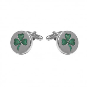 Sterling Silver Shamrock Cufflinks