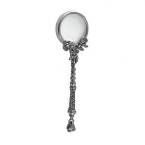 Sterling Silver Victorian Floral Shaped Magnifying Glass