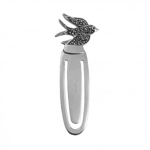 Sterling Silver Marcasite Swallow Bookmark