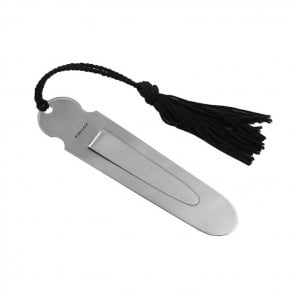 Sterling Silver Plain Clip Bookmark With Tassel