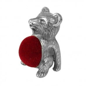 Sterling Silver Teddy Bear Pin Cushion