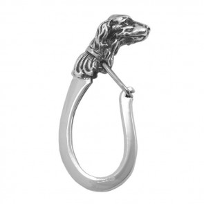 Sterling Silver Dogs Head Snap Link Keyring