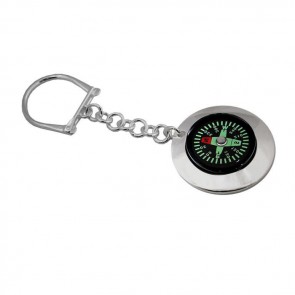 Sterling Silver Compass Keyring
