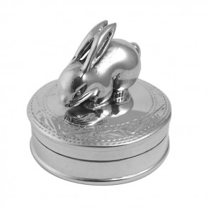 Sterling Silver Rabbit Pill Box