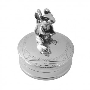 Sterling Silver Mouse Pill Box