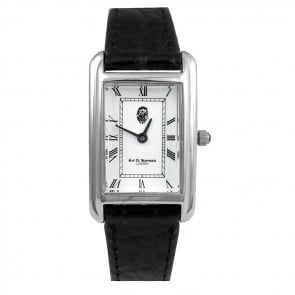 Sterling Silver White Enamel Women Watch