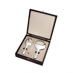 Silver Plain Vanity Set