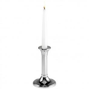 Sterling Silver Round Candlestick 16cm Tall