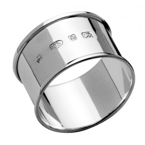 Sterling Silver Simple Round Napkin Ring With Wrap