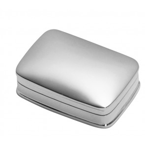 Sterling Silver Pill Box Plain Rectangle