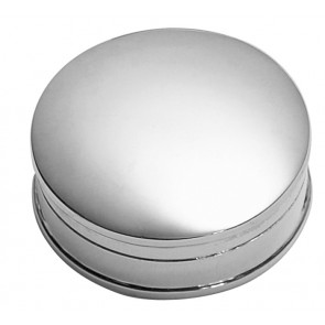 Sterling Silver Plain Round Pill Box