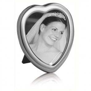 Plain 6x5cm Heart Classic Photo Frame with Velvet Back