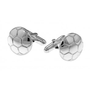 Sterling Silver Simple Football Cufflinks