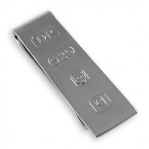 Sterling Silver Feature Hallmark Rectangular Money Clip