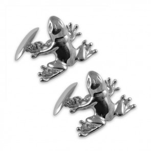 Sterling Silver Frog Cufflinks