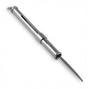 Sterling Silver Plain Slide Action Toothpick Toothpick